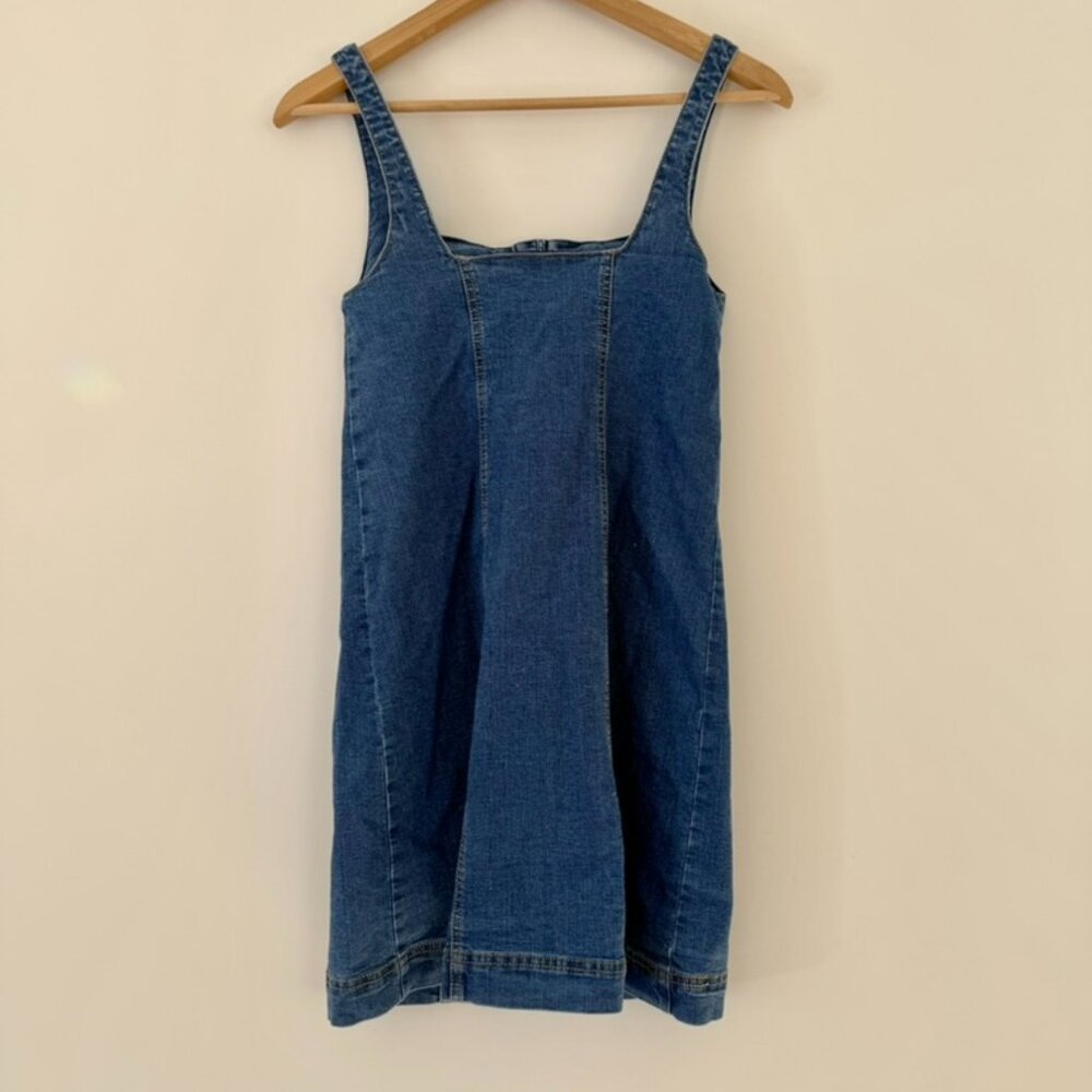 Bdg Isla Denim Button-Front Shift Mini Dress - image 4